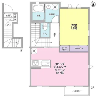 ブルーム桜丘B棟【2階】の間取り