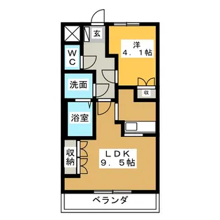 メルヴェーユ【1階】の間取り