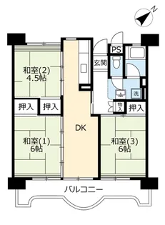 UR若葉駅前ハイツ【11階】の間取り