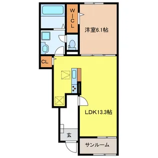 クレール・実【1階】の間取り