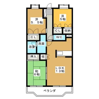 サニーコート上足【2階】の間取り