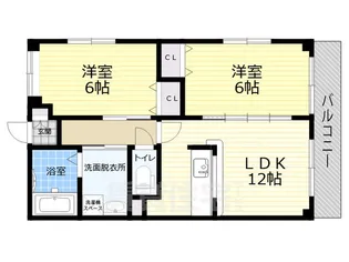 サンウエストパレス【1階】の間取り