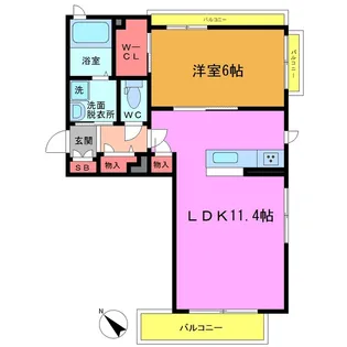 ドルチェヴィータ【3階】の間取り