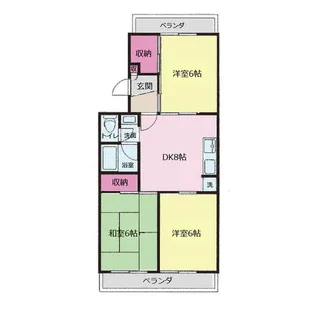サンシャイン南林間【2階】の間取り