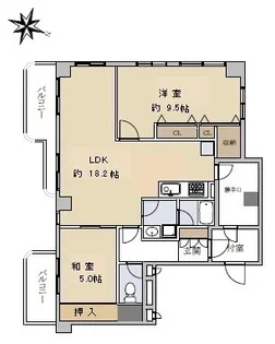 ノア芦屋【6階】の間取り