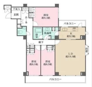 深沢ホームズ【2階】の間取り