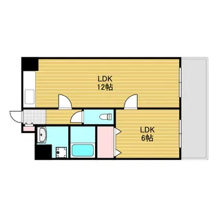 第2グランドコーポラス新大阪【5階】の間取り