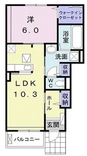 ル クワーツ【1階】の間取り