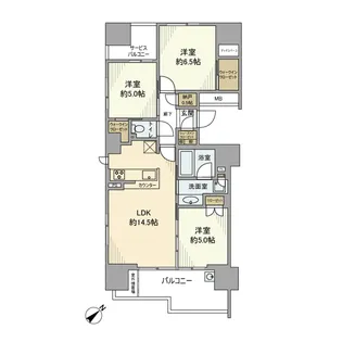 シティハウス流山おおたかの森ステーションコート【2階】の間取り
