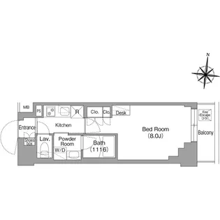 コンフォリア・リヴ大崎【5階】の間取り
