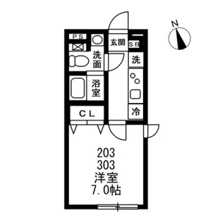 NOZOMIO祐天寺【3階】の間取り
