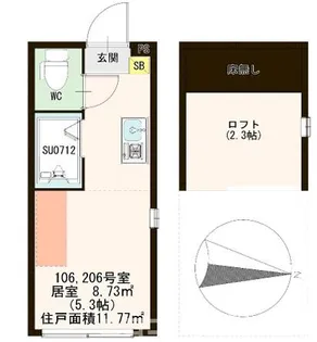 ハーモニーテラス東陽IV【2階】の間取り