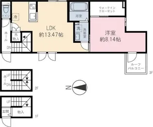 Peek-a-boo【1階】の間取り