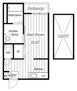 Castilloいのはな【2階】の間取り