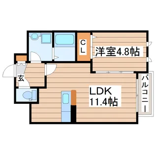 プロモ河原町【4階】の間取り