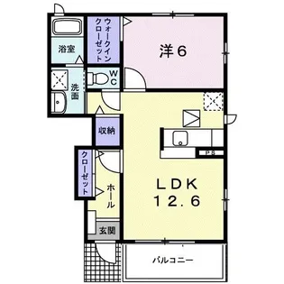 エマーブル・ペルル【1階】の間取り