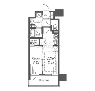 プレサンスロジェ金山ミッドゲート【11階】の間取り