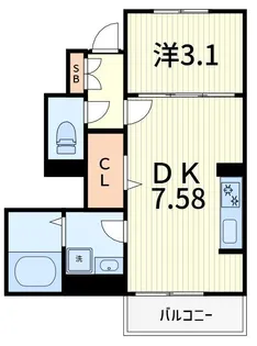エクセリア高砂【1階】の間取り