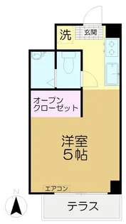 ハイツ白鷹【1階】の間取り