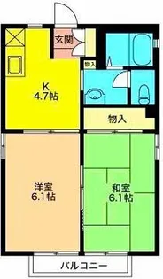 グリーンハイツA【2階】の間取り