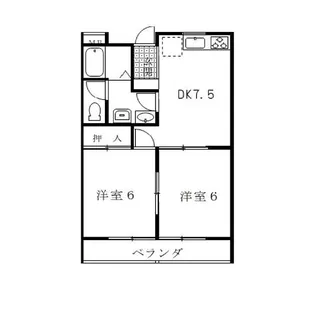 ヴェルビ北原台II【1階】の間取り