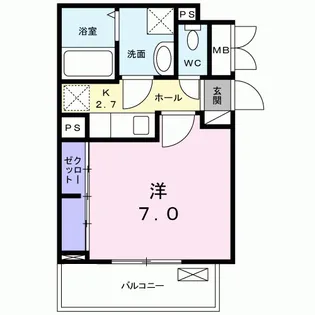 サニークレメント八潮【2階】の間取り