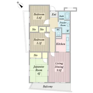 プロシードK3アネックス【2階】の間取り