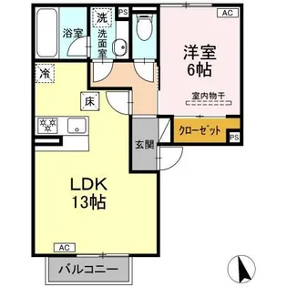 パルミエ III【1階】の間取り