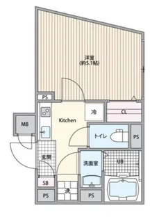 エルファーロ代々木上原IV【1階】の間取り
