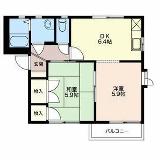 ハイツいけだ B棟【2階】の間取り
