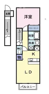 アプローズB【2階】の間取り
