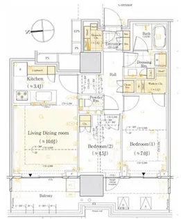 HARUMI FLAG SUN VILLAGE T棟【12階】の間取り