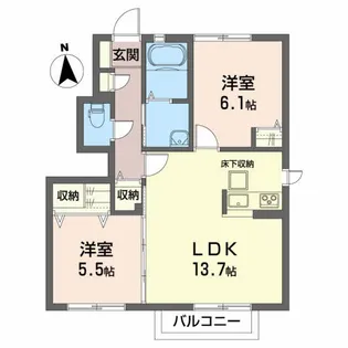 パレーロッホ【1階】の間取り