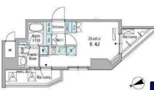 パークアクシス駒込【13階】の間取り