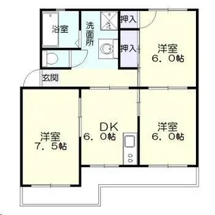 グリーンハイツ奥野【2階】の間取り