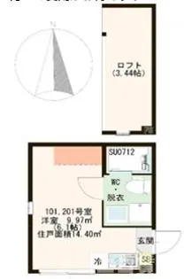 ハーモニーテラス加平II【2階】の間取り