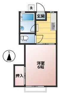 ヴァイスハイムタカノ【1階】の間取り