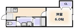 ユニークハイツ【4階】の間取り