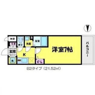 エスリード京橋WEST【4階】の間取り