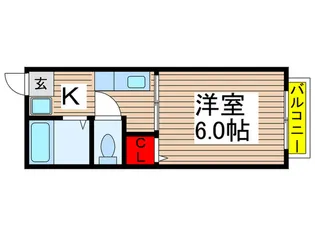 ドエル八千代【1階】の間取り