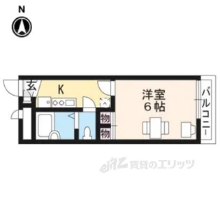 レオパレス御所西【2階】の間取り