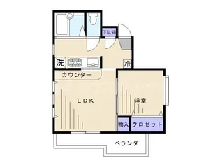 ラフィネ東野【1階】の間取り