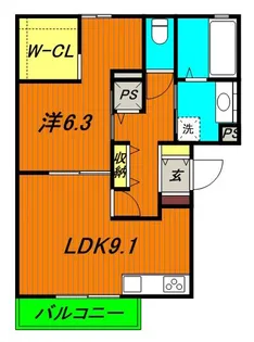 クレヴィアメゾン【3階】の間取り