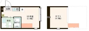 ハーモニーテラス千住関屋町B【1階】の間取り
