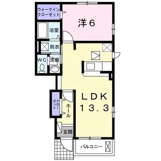 ルミナスガーデンB【1階】の間取り