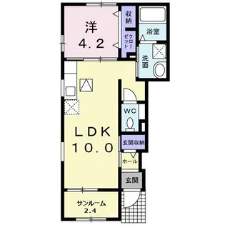 スワン 西高根【1階】の間取り