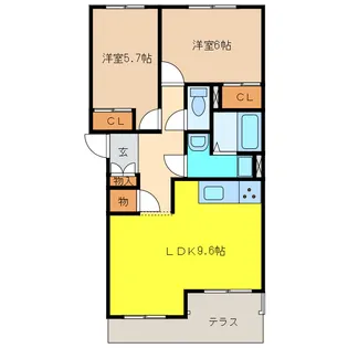 プレッソリーバ【1階】の間取り