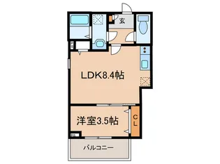 ジーメゾン立花レヴリア【1階】の間取り