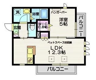ホーミィ大井町(ペット共生)【3階】の間取り