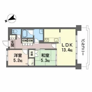 JMU久居社宅F棟【2階】の間取り